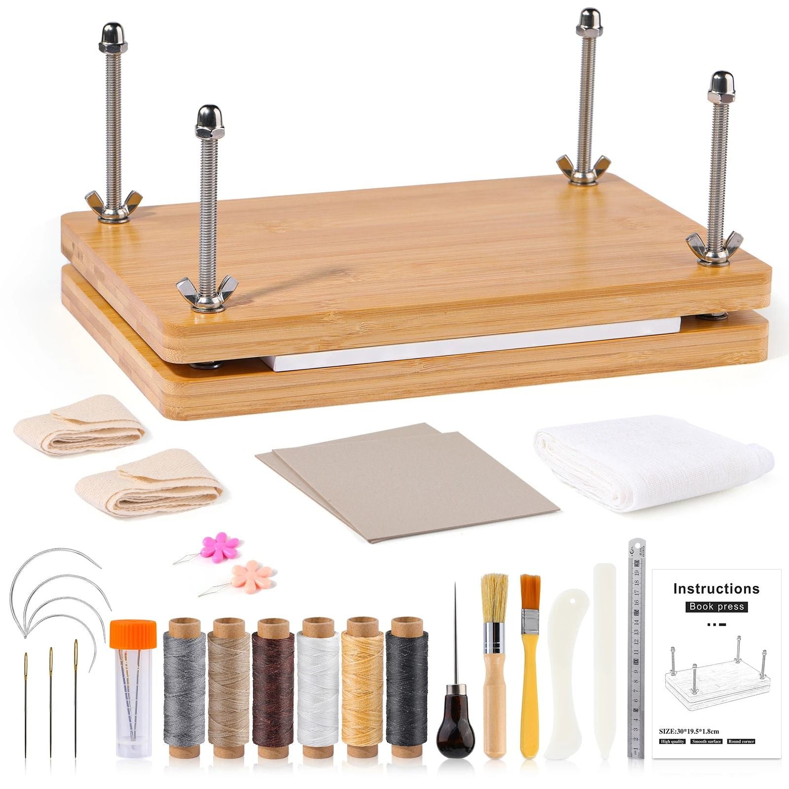 Bookbinding Tool Set With Binding Press 7