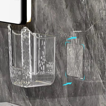 Tissue Box Bathroom Wall Mounted, Strong Adhesion, Large Opening Wet Wipes Holder with Heavy-Duty PET Design