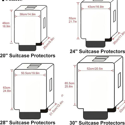 Transparent PVC Luggage Cover For Suitcases Waterproof Scratch Resistant Travel Protector 5