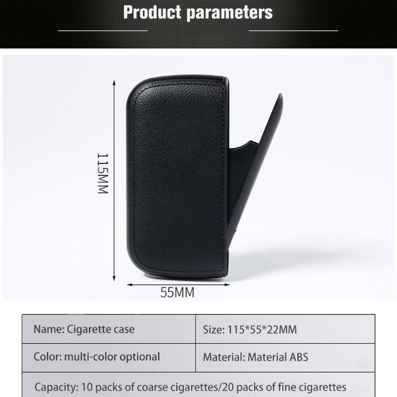 Mens Exquisite Imitation Leather Cigarette Case with USB Tungsten Electronic Lighter – Stylish & Functional Gift