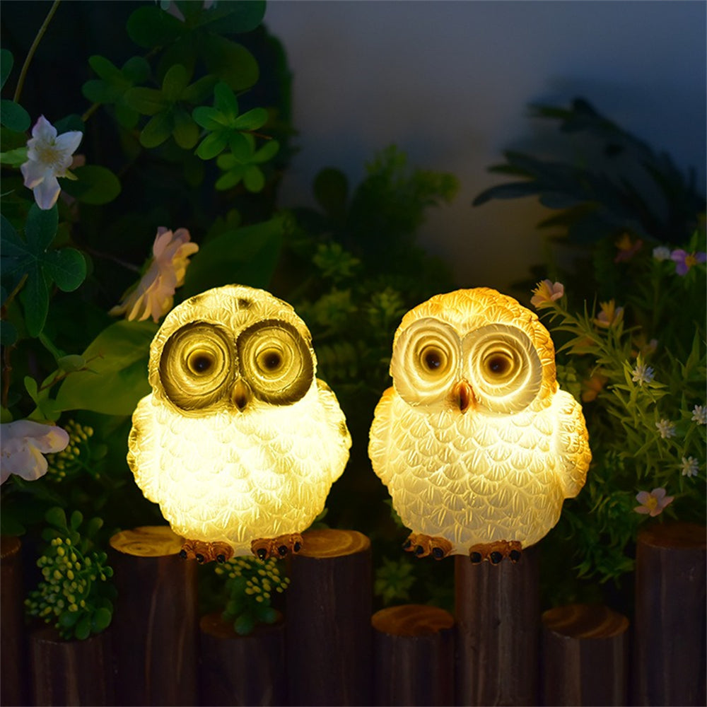 Outdoor Solar Owl Garden Lights, Waterproof Owl Decorative Statue for Pathway, Lawn Ornaments, Yard Decorations, Garden