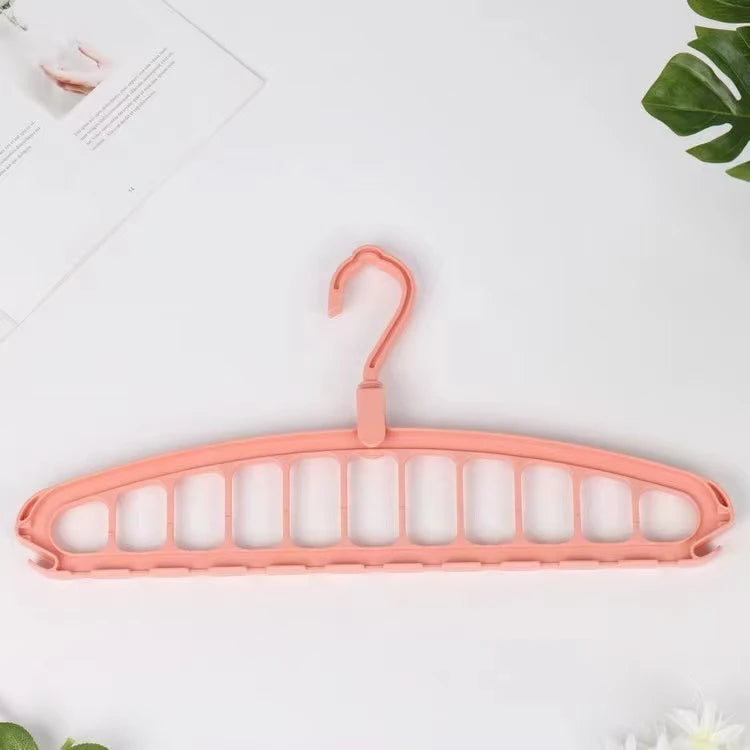 Foldable Multi-Hole Clothes Hanger, Non-Slip Space Saving Storage Rack for Wardrobe, Jeans, Trousers & Scarf Organizer
