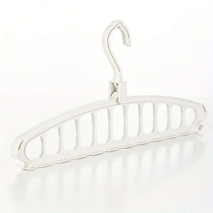Foldable Multi-Hole Clothes Hanger, Non-Slip Space Saving Storage Rack for Wardrobe, Jeans, Trousers & Scarf Organizer