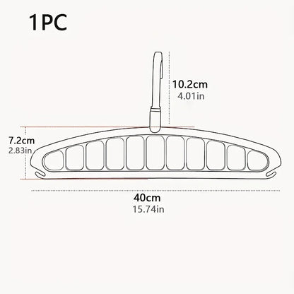 Foldable Multi-Hole Clothes Hanger, Non-Slip Space Saving Storage Rack for Wardrobe, Jeans, Trousers & Scarf Organizer