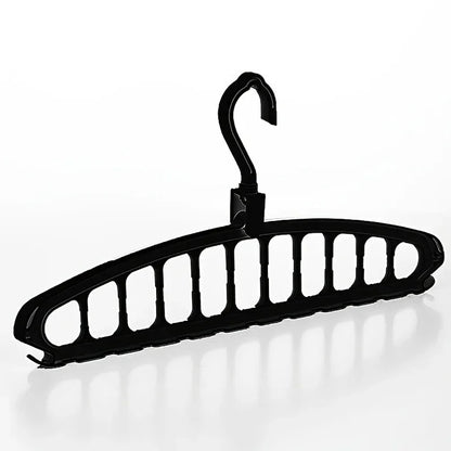 Foldable Multi-Hole Clothes Hanger, Non-Slip Space Saving Storage Rack for Wardrobe, Jeans, Trousers & Scarf Organizer