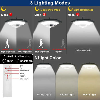 Solar Pendant Lights For Outdoor And Indoor Use With 288 LEDs Motion Sensor Barn And Shed Light Wat 3