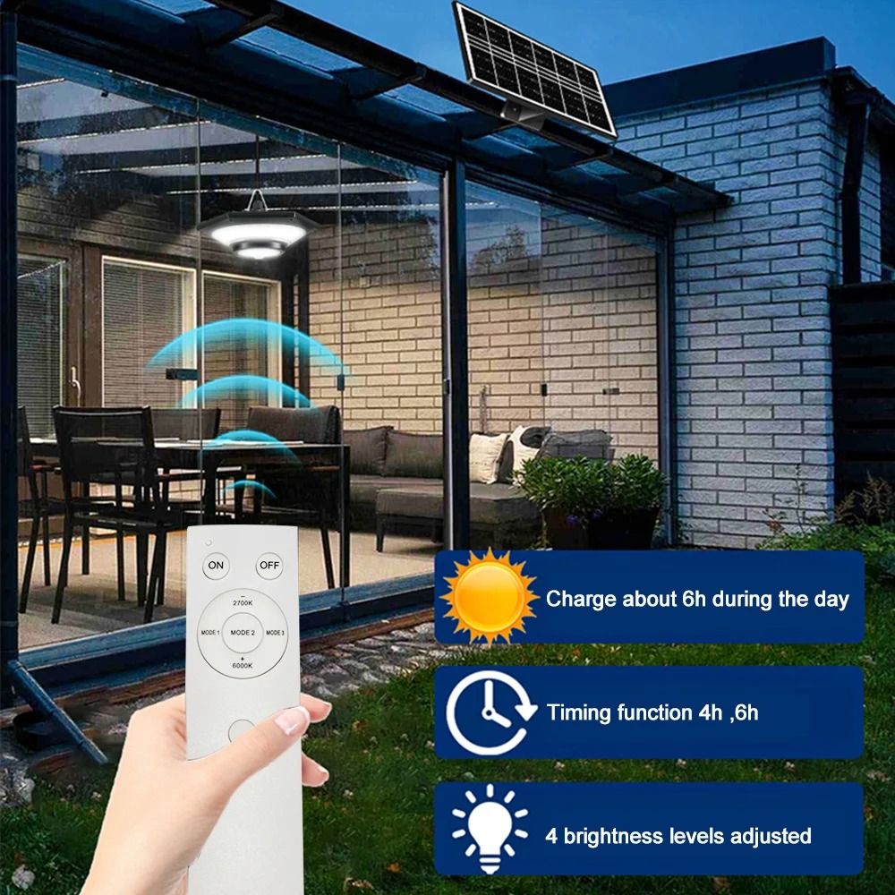 Solar Pendant Lights For Outdoor And Indoor Use With 288 LEDs Motion Sensor Barn And Shed Light Wat 5