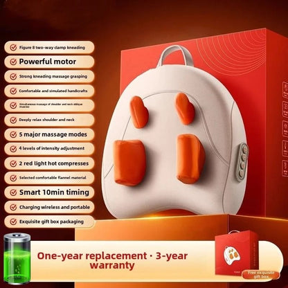 Wireless Trapezius Massage Pillow With Heat And Kneading Therapy 8