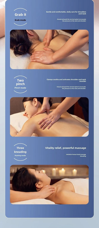 Wireless Trapezius Massage Pillow With Heat And Kneading Therapy 3