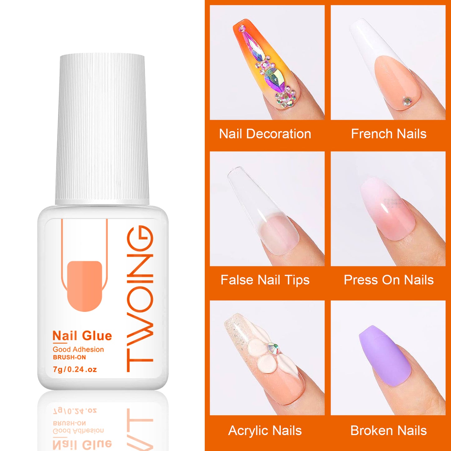 Super Strong Nail Glue Adhesive For Press On Nails Fake Nails Art Decoration Lasting Adhesion For A 4