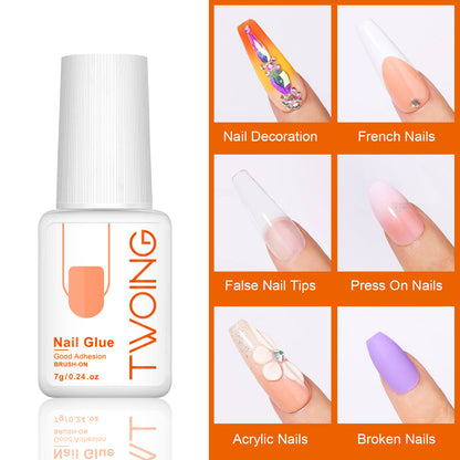Super Strong Nail Glue Adhesive For Press On Nails Fake Nails Art Decoration Lasting Adhesion For A 4