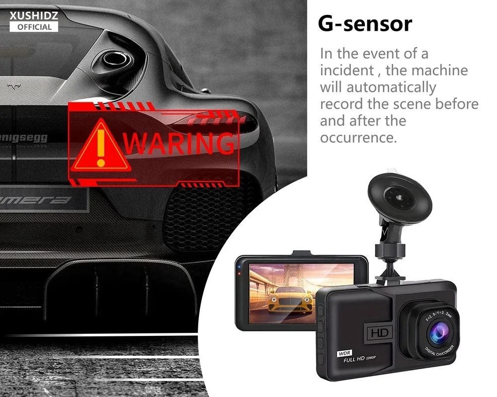 HD Dash Camera With Night Vision And Parking Monitor 2