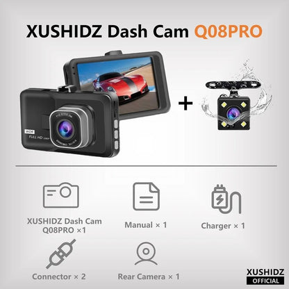 HD Dash Camera With Night Vision And Parking Monitor 7