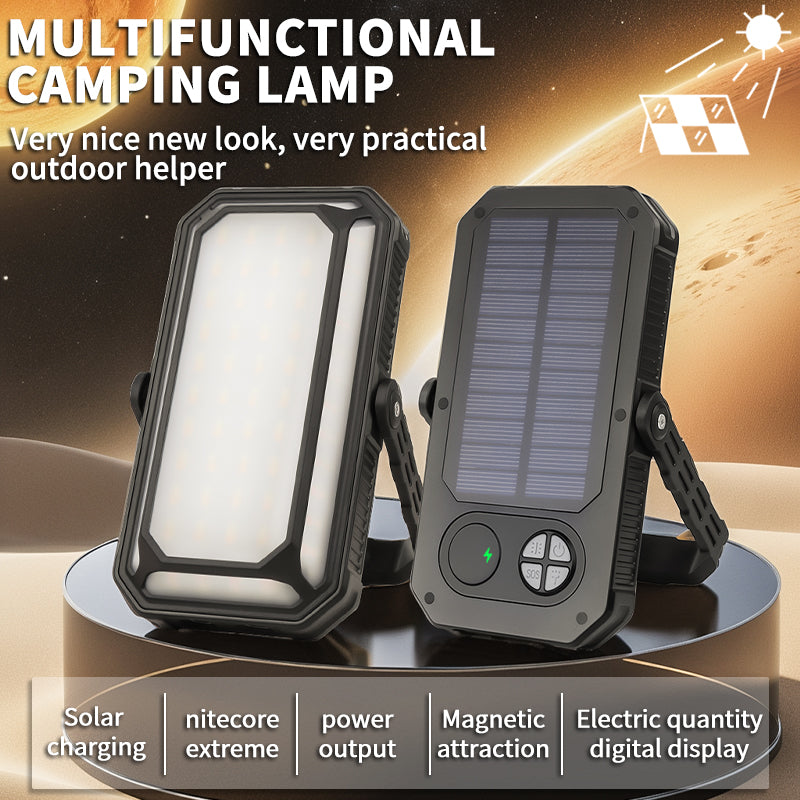 Solar Charging All Terrain Camping Lamp, Multi Light Source Outdoor Lantern, Large Capacity Multifunctional Work Light