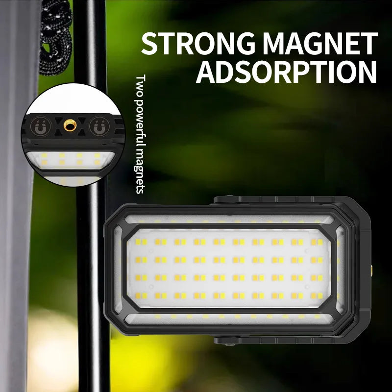 Solar Charging All Terrain Camping Lamp, Multi Light Source Outdoor Lantern, Large Capacity Multifunctional Work Light