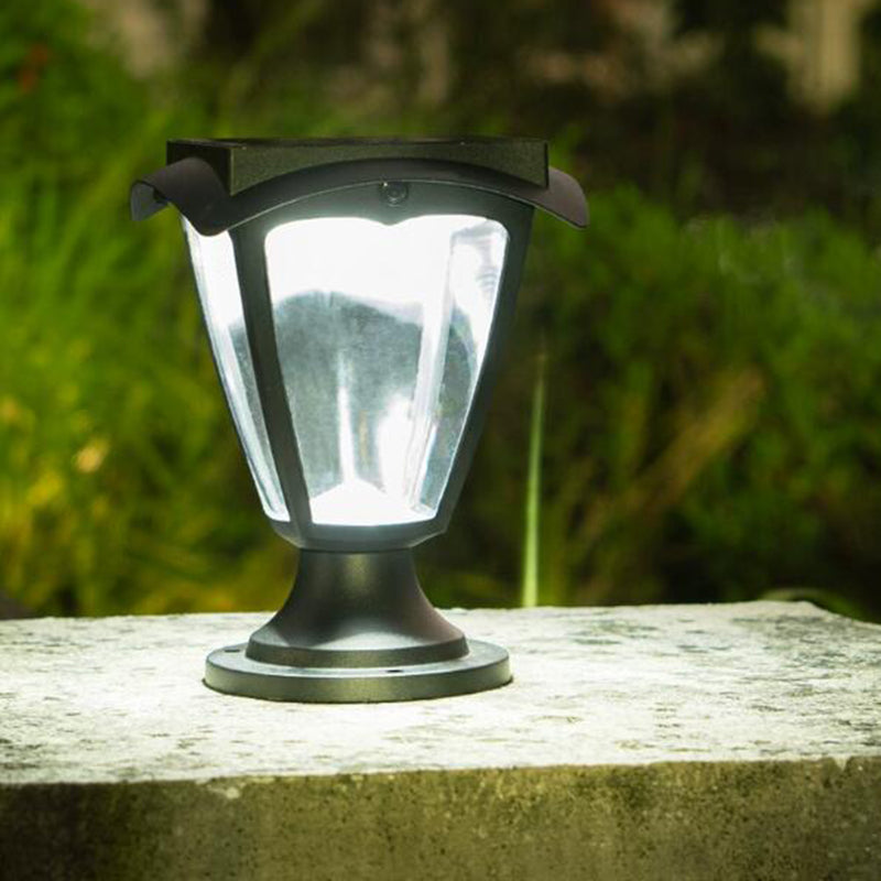 Outdoor LED Solar Column Pillar Light, Fence Post Deck Cap Lamp, Waterproof Garden Gate Landscape Solar Light