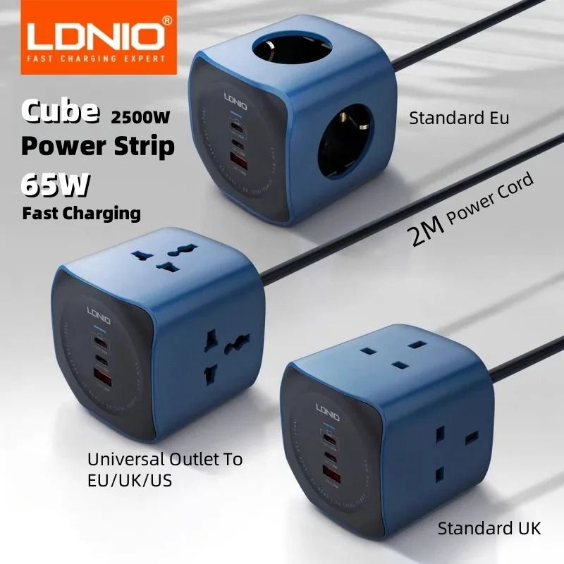 Cube Charging Station With USB Sockets And Surge Protection 1