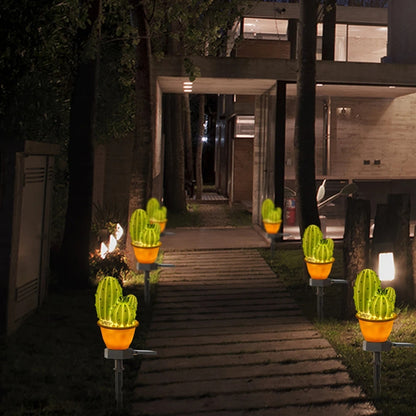 LED Solar Garden Light Simulation Pineapple Cactus, Outdoor Landscape Lamp for Yard, Lawn, Walkway, Patio Decor