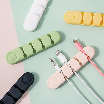 MOHAMM 1 Piece Cute Cable Organizers Holder Clips, Desktop Cord Management for Office & Home