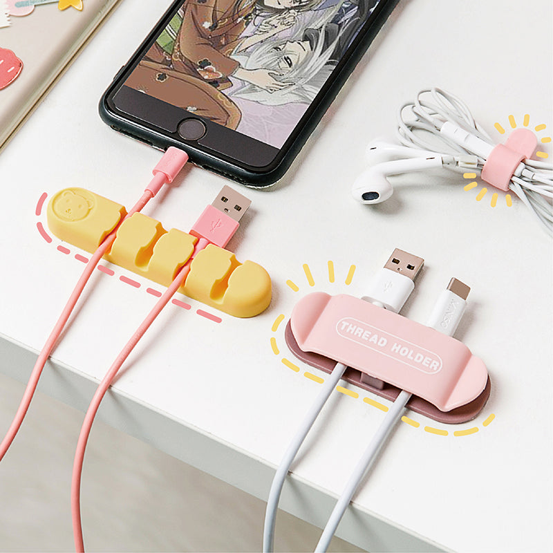 MOHAMM 1 Piece Cute Cable Organizers Holder Clips, Desktop Cord Management for Office & Home