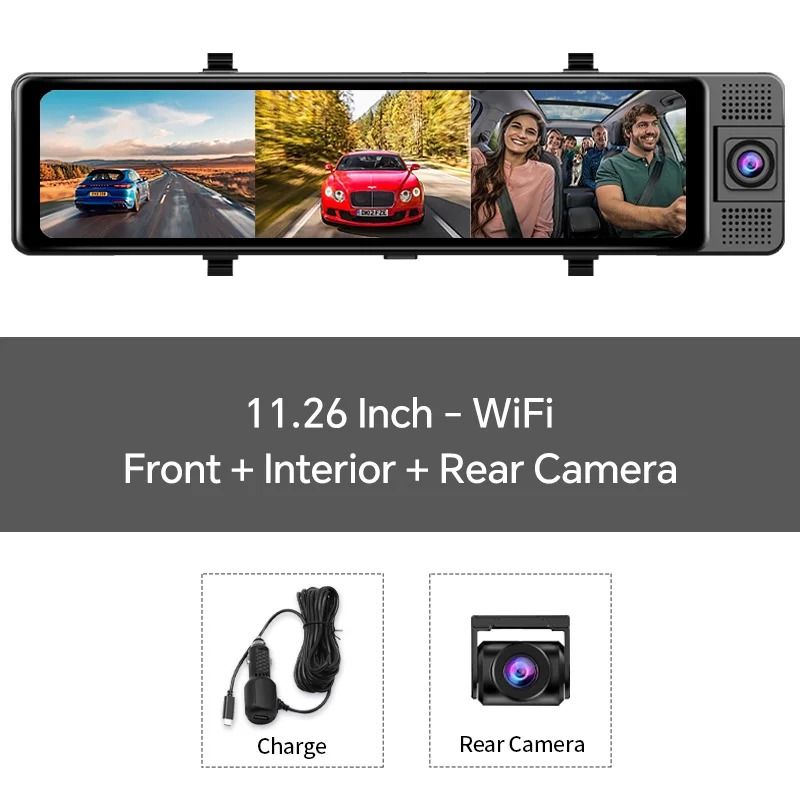 Triple Camera 4K Dash Cam With GPS And Night Vision 9