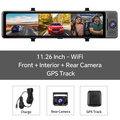 Triple Camera 4K Dash Cam With GPS And Night Vision 10