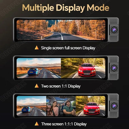 Triple Camera 4K Dash Cam With GPS And Night Vision 3