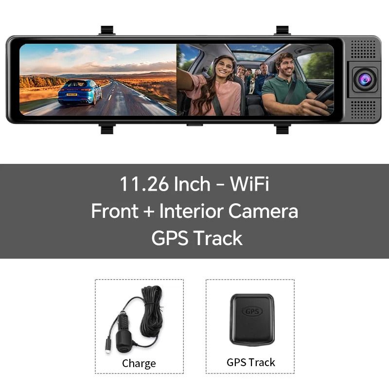 Triple Camera 4K Dash Cam With GPS And Night Vision 8