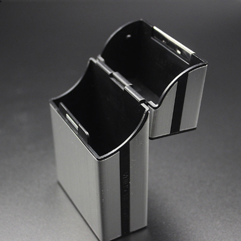Premium Aluminum Alloy Metal Business Card Holder, Magnetic Button Name Card Case, Slim Pocket Storage Box for Men