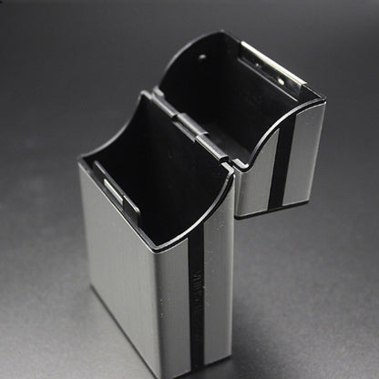 Premium Aluminum Alloy Metal Business Card Holder, Magnetic Button Name Card Case, Slim Pocket Storage Box for Men