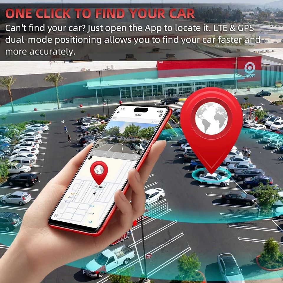 4G LTE Dual Lens Dash Cam With GPS And Night Vision 5