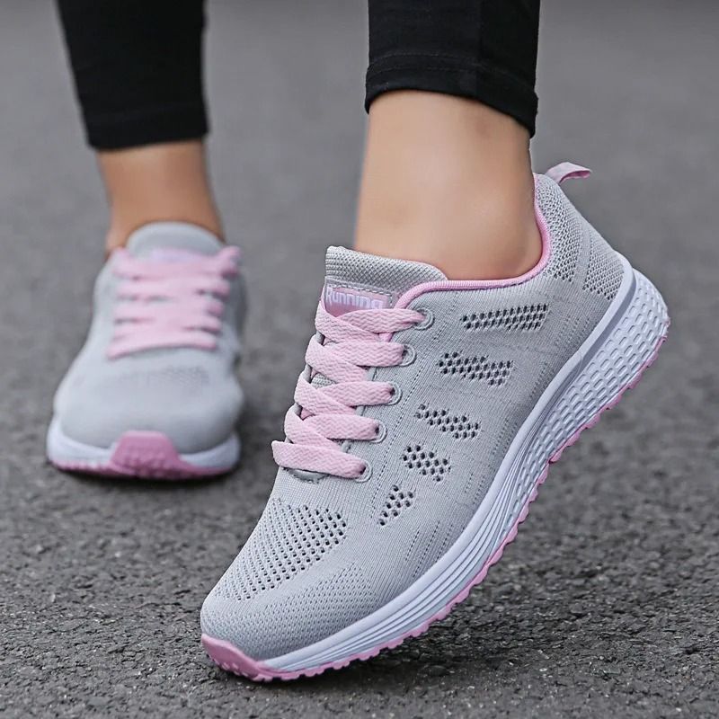 Women Breathable Mesh Walking Sneakers Lightweight Casual Flat Shoes For Everyday Comfort 6