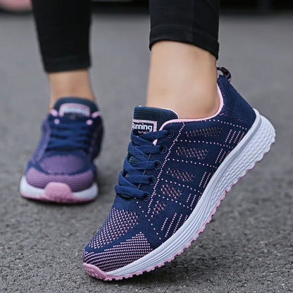 Women Breathable Mesh Walking Sneakers Lightweight Casual Flat Shoes For Everyday Comfort 7