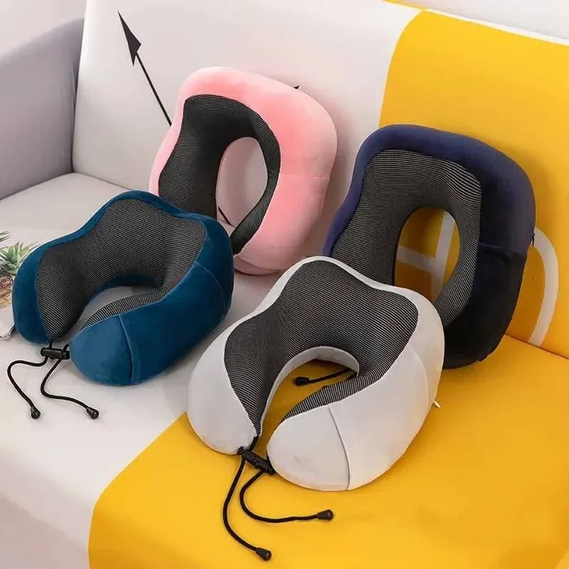 U Shaped Memory Foam Travel Pillow with Soft Massage Support for Neck and Shoulder Relief