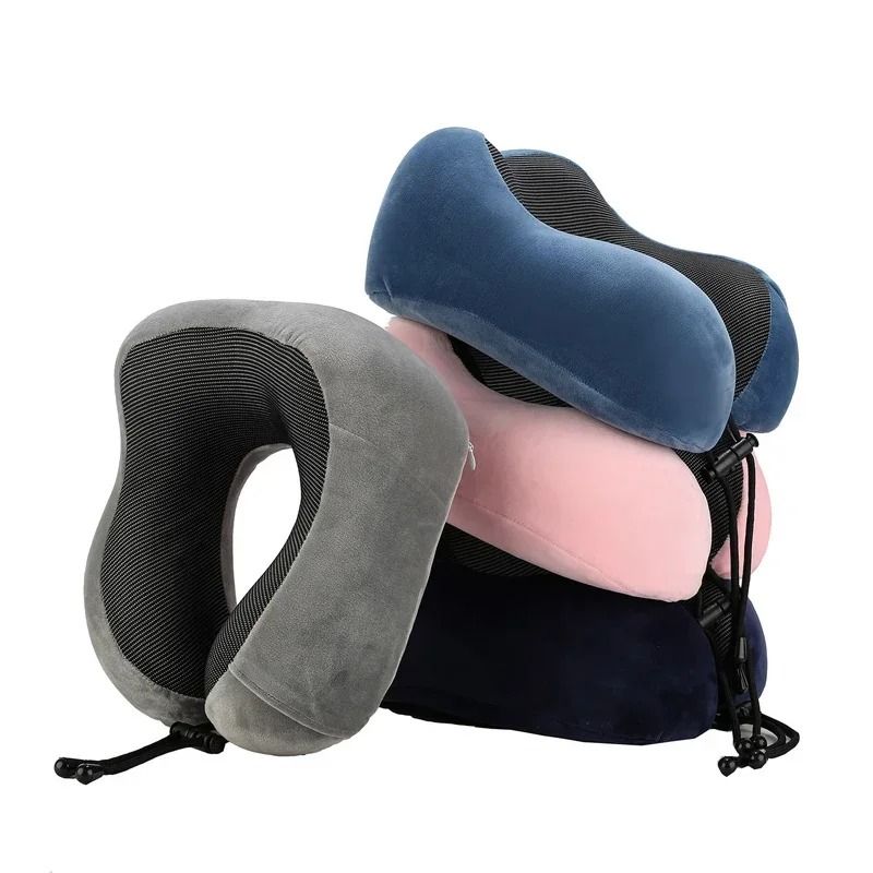 U Shaped Memory Foam Travel Pillow With Soft Massage Support For Neck And Shoulder Relief 2