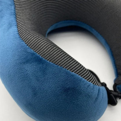 U Shaped Memory Foam Travel Pillow With Soft Massage Support For Neck And Shoulder Relief 4