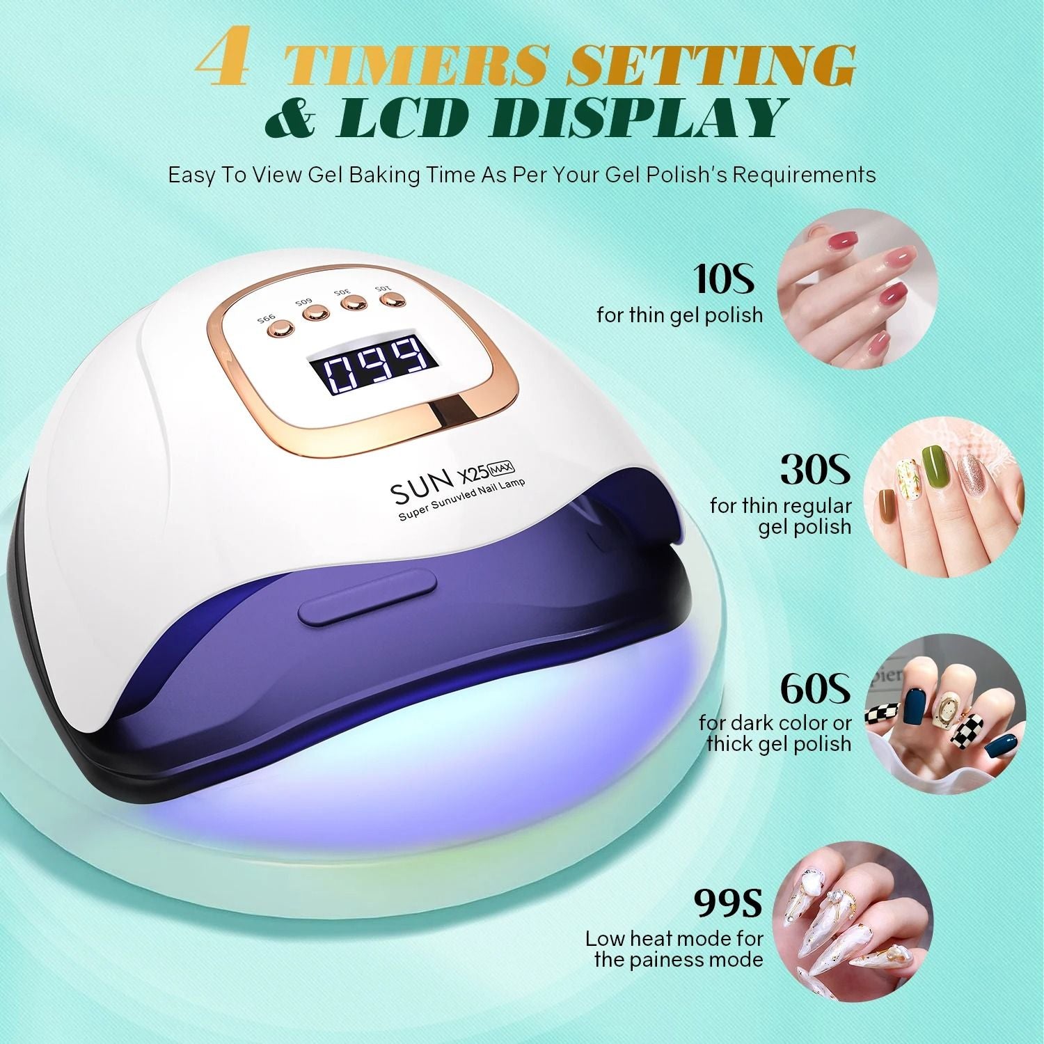 UV LED Nail Lamp For Gel Polish Fast Drying Professional Salon Quality Nail Dryer 2