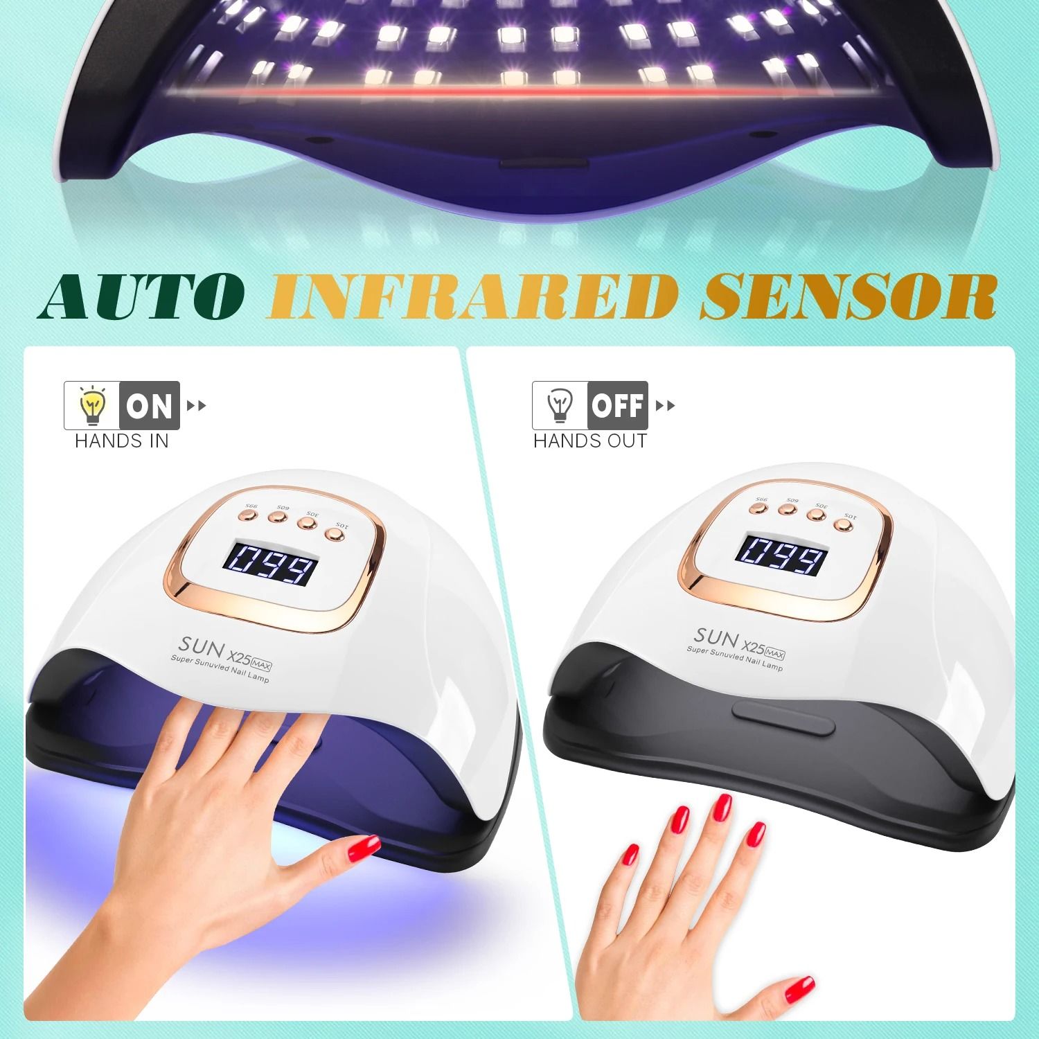 UV LED Nail Lamp For Gel Polish Fast Drying Professional Salon Quality Nail Dryer 4