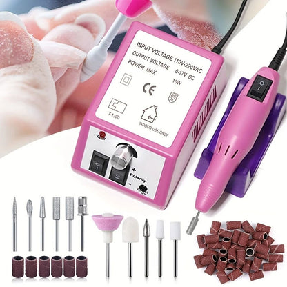 Electric Nail Drill Machine Set with Adjustable Speed for Gel Polish Removal and Manicure Precision