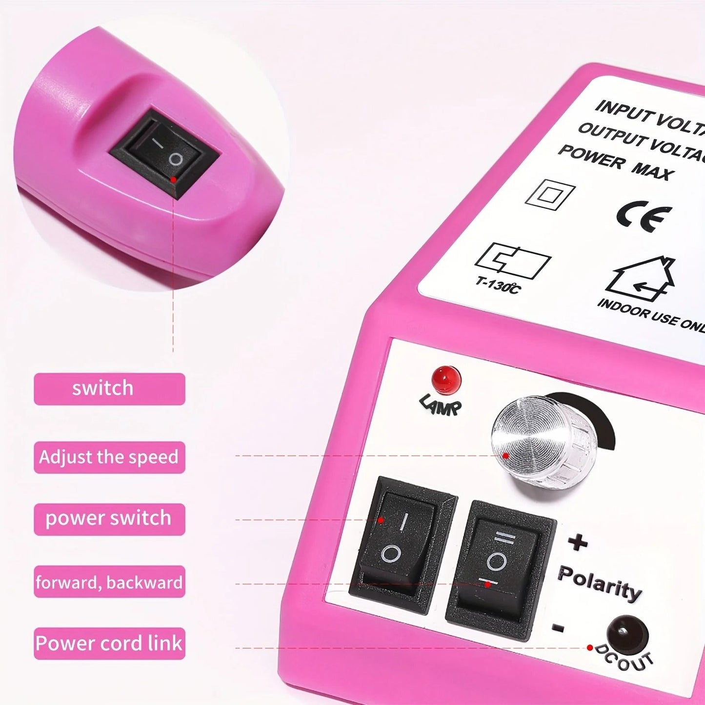 Electric Nail Drill Machine Set With Adjustable Speed For Gel Polish Removal And Manicure Precision 1