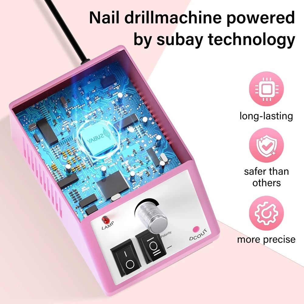 Electric Nail Drill Machine Set With Adjustable Speed For Gel Polish Removal And Manicure Precision 4