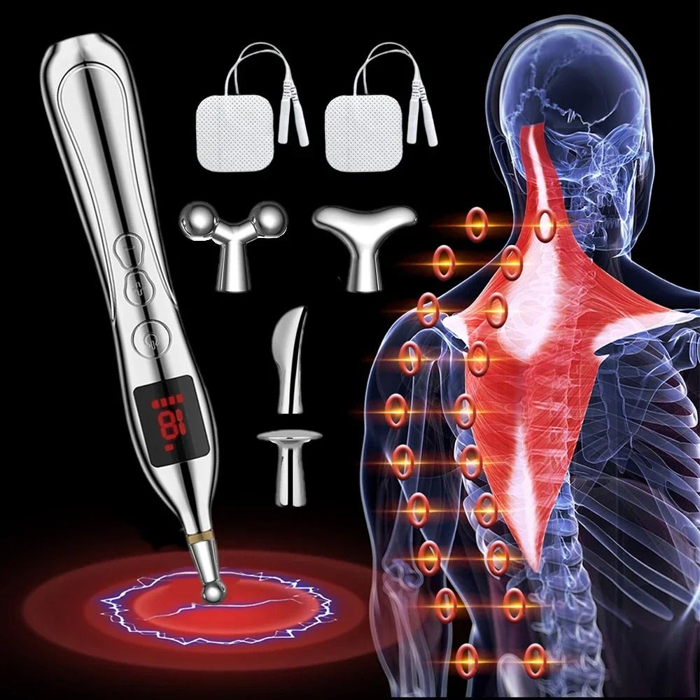 Rechargeable Acupuncture Pen Massager with TENS Therapy for Pain Relief and Muscle Stimulation
