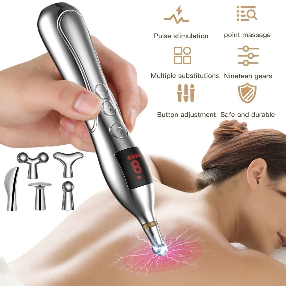 Rechargeable Acupuncture Pen Massager With TENS Therapy For Pain Relief And Muscle Stimulation 1