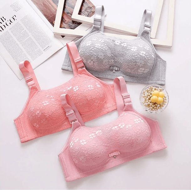 ComfortMum Large Size Wireless Bustier Support Bra for Women Thin Non Steel Ring Gathering Comfort