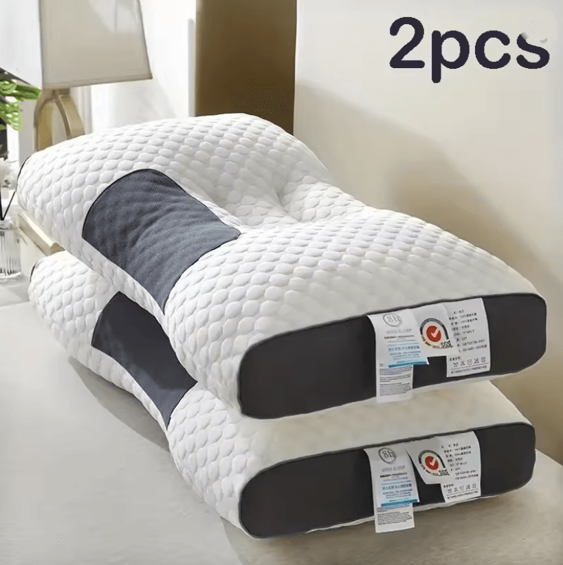 CloudRest Ergonomic Knitted Neck Protection Pillow Breathable Moisture Absorption Sleep Pillow 7