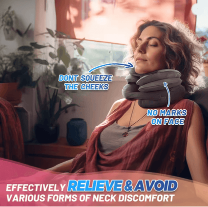 CerviEase Inflatable Neck Traction Device Cervical Stretcher Pillow For Neck Decompression And Supp 3