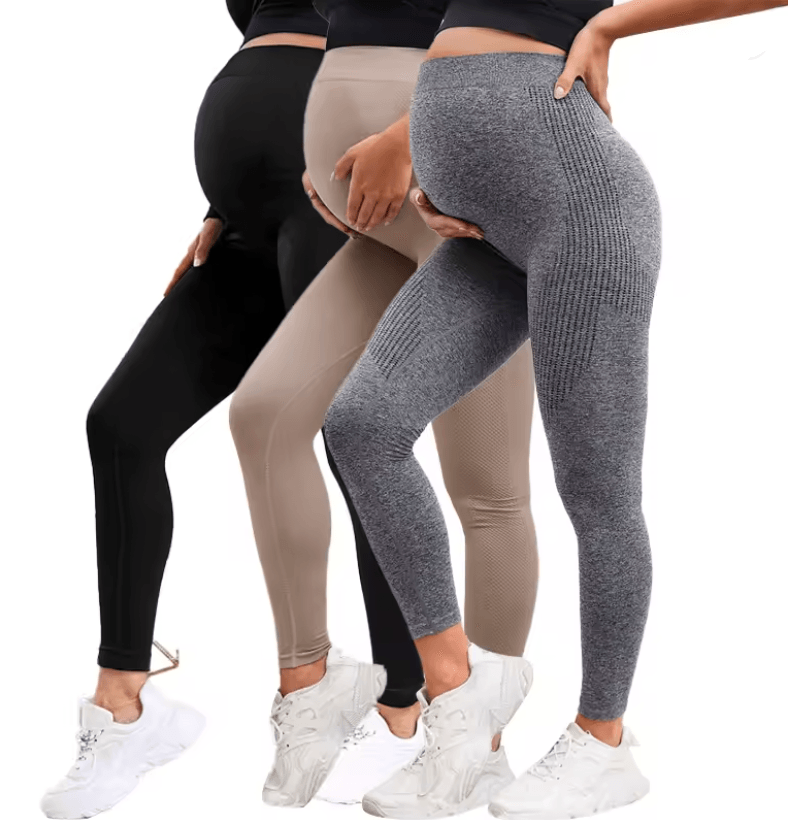 MamaFit High Waist Maternity Leggings with Belly Support for Pregnancy and Postpartum