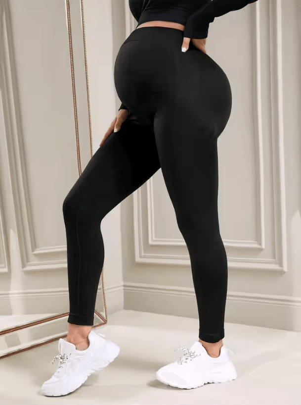 MamaFit High Waist Maternity Leggings With Belly Support For Pregnancy And Postpartum 3