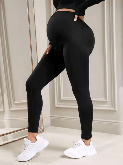 MamaFit High Waist Maternity Leggings With Belly Support For Pregnancy And Postpartum 3