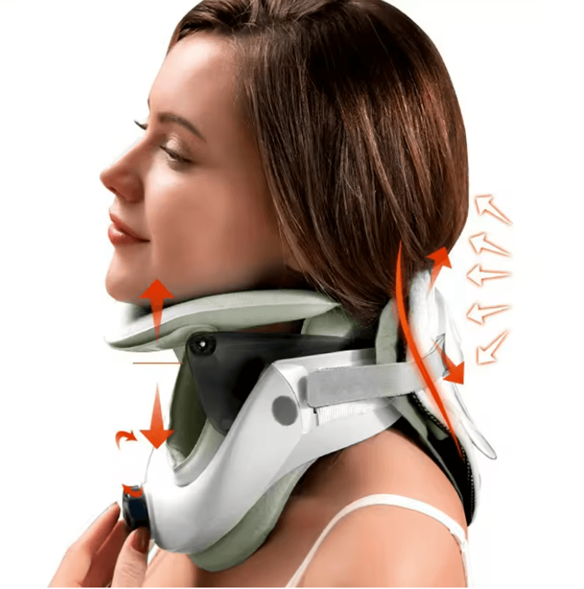 AirAlign Inflatable Neck Traction Collar Air Sac Adjustable Cervical Stretcher